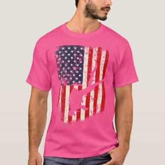 Scuba Diver Duiken Amerikaanse vlag T-shirt