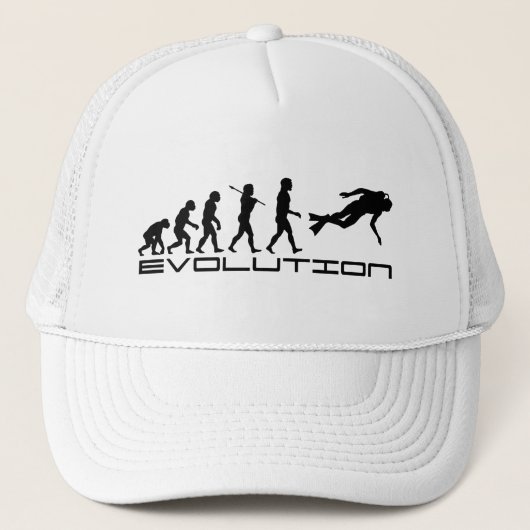 Scuba Diver Evolution Deep Zee Sports Trucker Hat Pet (Voorkant)