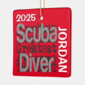 Scuba Diver Extraordinaire CUSTOM Keramisch Ornament (Links)