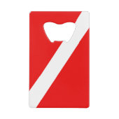 Scuba Diver Flag Creditkaart Flessenopener (Voorkant)