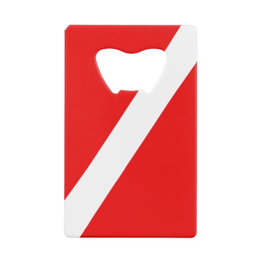 Scuba Diver Flag Creditkaart Flessenopener (Voorkant)