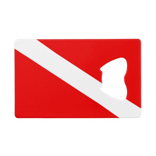 Scuba Diver Flag Creditkaart Flessenopener (Achterkant Horizontaal)