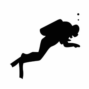 Scuba Diver Fotobeeldje Sleutelhanger