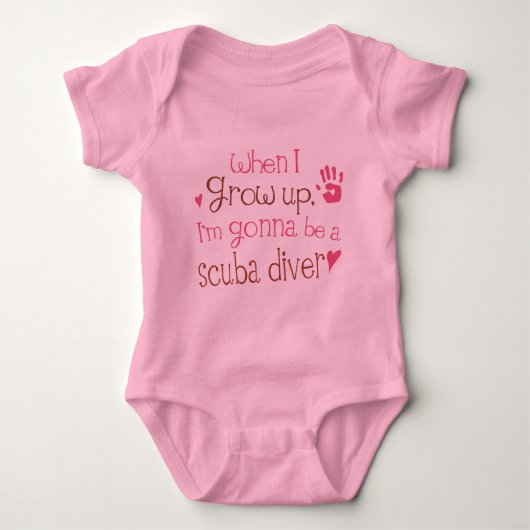Scuba Diver (Future) Baby Baby T-Shirt (Voorkant)