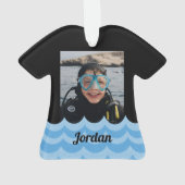 Scuba Diver Gear met foto Ornament (achterkant)