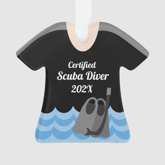 Scuba Diver Gear met foto Ornament (voorkant)