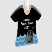 Scuba Diver Gear met foto Ornament (voorkant)