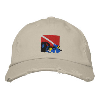 SCUBA Diver geborduurd Pet