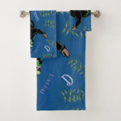 SCUBA Diver gepersonaliseerd Bad Handdoek (Insitu)