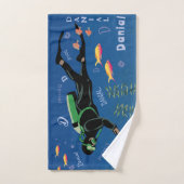 SCUBA Diver gepersonaliseerd Bad Handdoek (Handdoek)