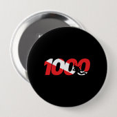 Scuba Diver Gift - 1000th Dive - Diver Down Diving Ronde Button 4,0 Cm (Voorkant /achterkant)