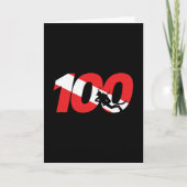 Scuba Diver Gift - 100th Dive - Diver Down - Scuba Kaart (Voorkant)