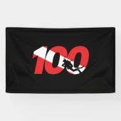 Scuba Diver Gift - 100th Dive - Diver Down - Scuba Spandoek (Horizontaal)