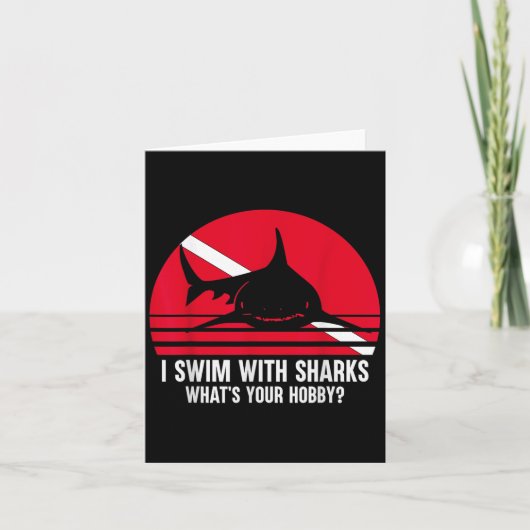 Scuba Diver Gift Shark Ocean  duiken Kaart (Voorkant)