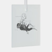 Scuba Diver Glas Ornament (Voorkant Rechts)