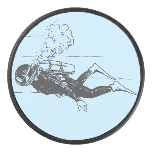 Scuba Diver Hockey Puck (Voorkant)
