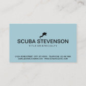 Scuba Diver Icon visitekaartje (Achterkant)