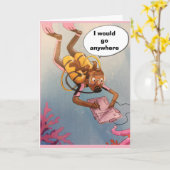 "SCUBA DIVER" IK ZOU 'WAAR' GAAN **GELOOF DE GROTE KAART (Gele Bloem)