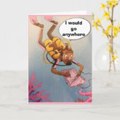 "SCUBA DIVER" IK ZOU 'WAAR' GAAN **GELOOF DE GROTE KAART (Gele Bloem)