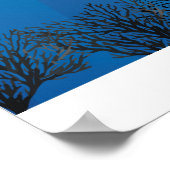 Scuba Diver in een visschok Poster (Hoek)