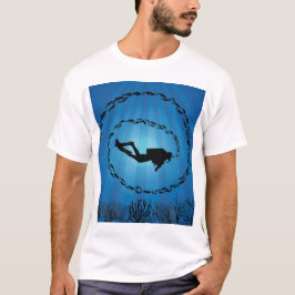 Scuba Diver in een visschok T-shirt