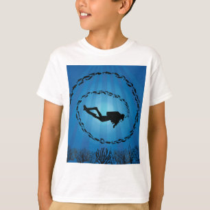 Scuba Diver in een visschok T-shirt