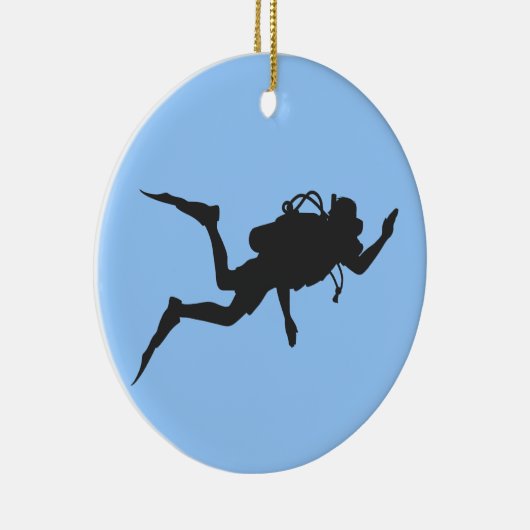 Scuba Diver Keramisch Ornament (Rechts)