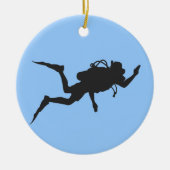 Scuba Diver Keramisch Ornament (Voorkant)