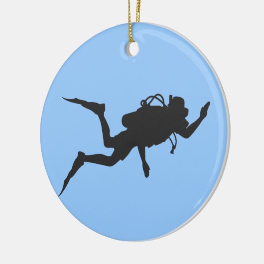 Scuba Diver Keramisch Ornament (Links)