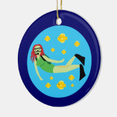 Scuba Diver Keramisch Ornament (Links)