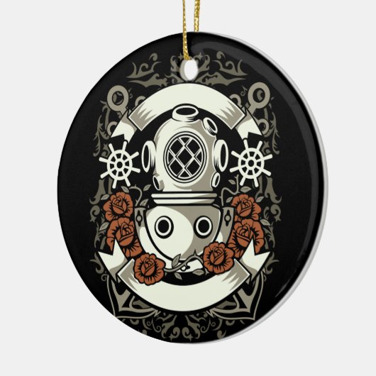 Scuba Diver Keramisch Ornament (Links)