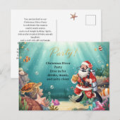 Scuba Diver Kerstfeest Uitnodiging (Voorkant / Achterkant)