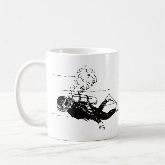 Scuba Diver Koffiemok (Links)
