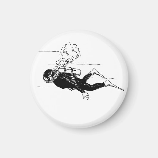 Scuba Diver Magneet (Voorkant)