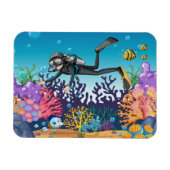 Scuba Diver magnet Magneet (Horizontaal)
