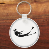 Scuba Diver Man Cartoon Sleutelhanger (Voorkant)