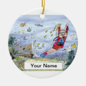Scuba Diver - Mannelijk Keramisch Ornament (Voorkant)