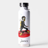 Scuba Diver Meditatie Yoga wordt kalm Waterfles (Links)