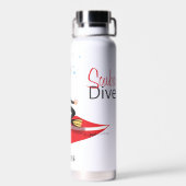 Scuba Diver Meditatie Yoga wordt kalm Waterfles (Achterkant)