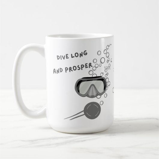 Scuba Diver Mok, een cadeau voor duikers Koffiemok (Links)