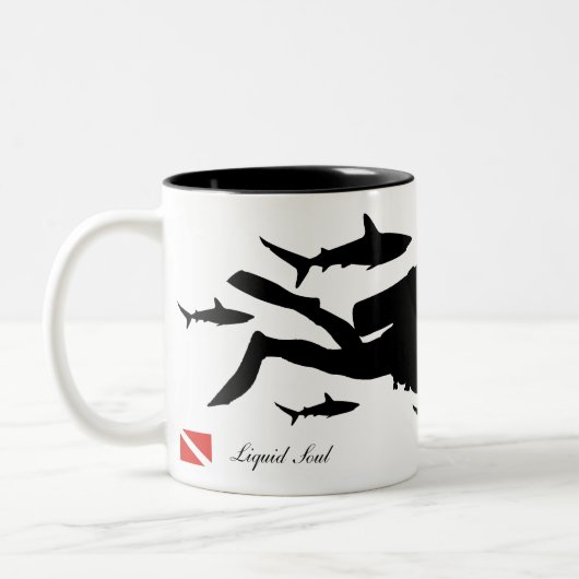 Scuba Diver - Mug Tweekleurige Koffiemok (Links)