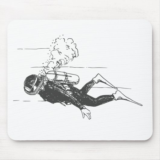 Scuba Diver Muismat (Voorkant)