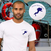 Scuba diver Nautical add jouw naam/text T-Shirt
