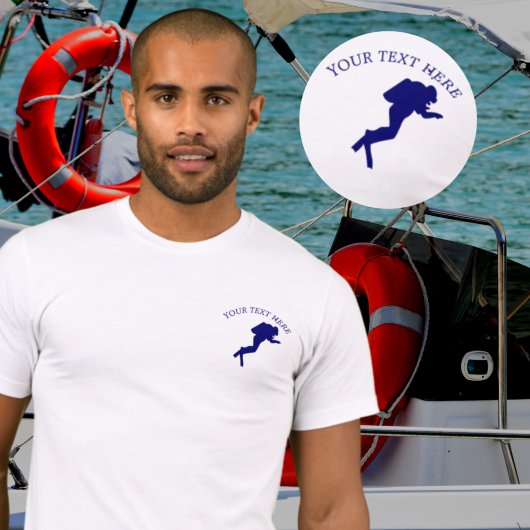 Scuba diver Nautical add jouw naam/text T-Shirt