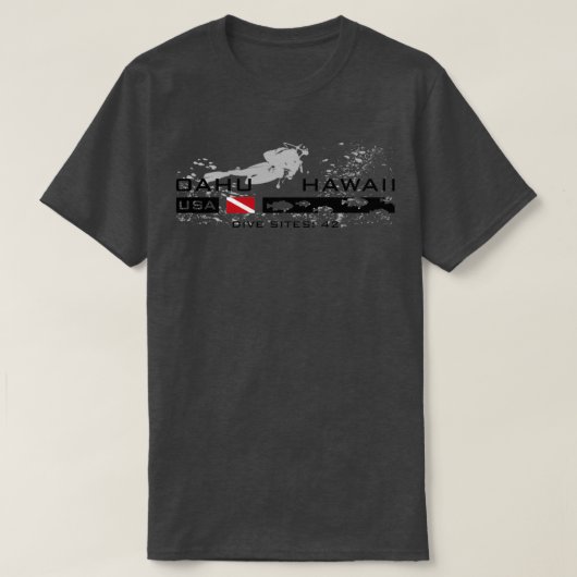 Scuba Diver Oahu Hawaii T-shirt (Design voorkant)
