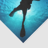Scuba Diver Ocean Decoupage Tissue Paper Tissuepapier (Detail)