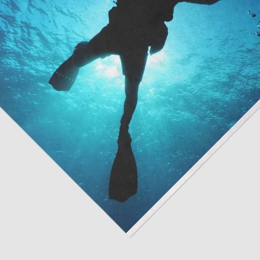 Scuba Diver Ocean Decoupage Tissue Paper Tissuepapier (Detail)