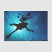 Scuba Diver Ocean Decoupage Tissue Paper Tissuepapier (Voorkant)