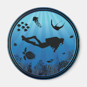 Scuba Diver Onderwater Magneet (Voorkant)