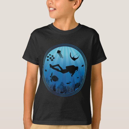 Scuba Diver Onderwater T-shirt (Voorkant)